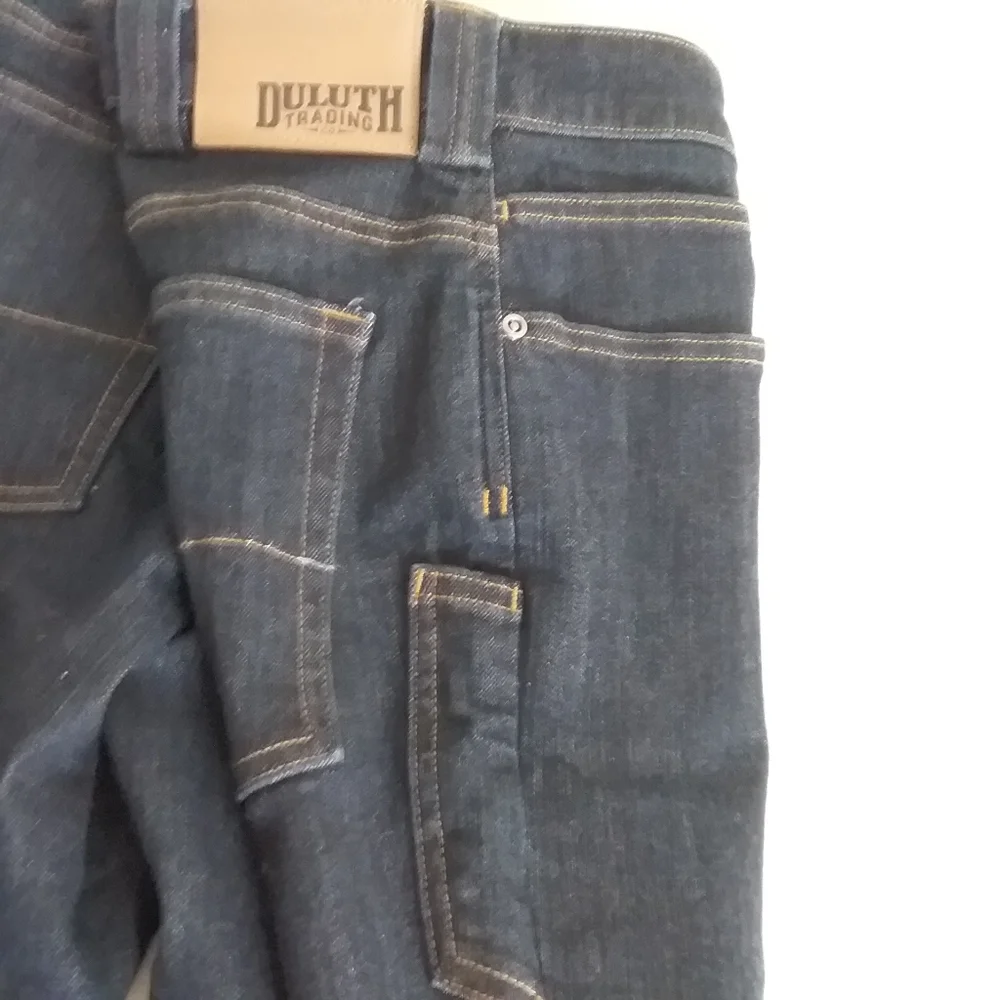 SOLD Duluth Trading NWOT Men's Indigo Ballroom Double Flex Slim Fit Jeans 36x32 - Picture 11 of 14